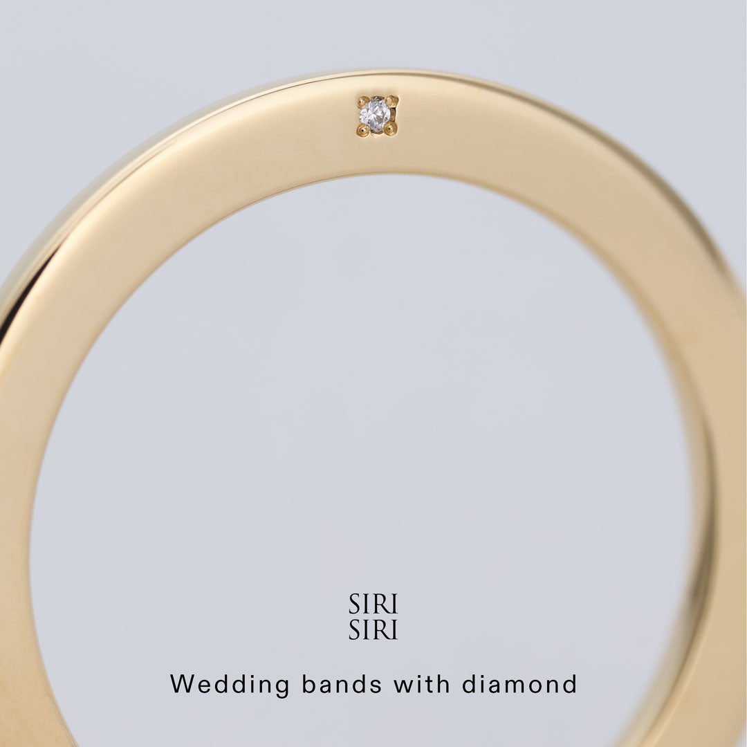 SIRI SIRI Wedding bands with diamond | Diamond setting service 1 stone free campaign